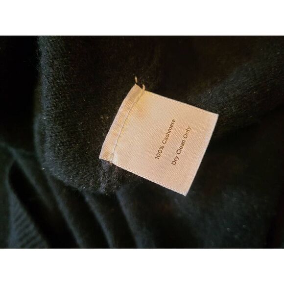Talbots Sweater Women's Medium Black Pure Cashmere Crew Neck Pullover - Picture 4 of 4